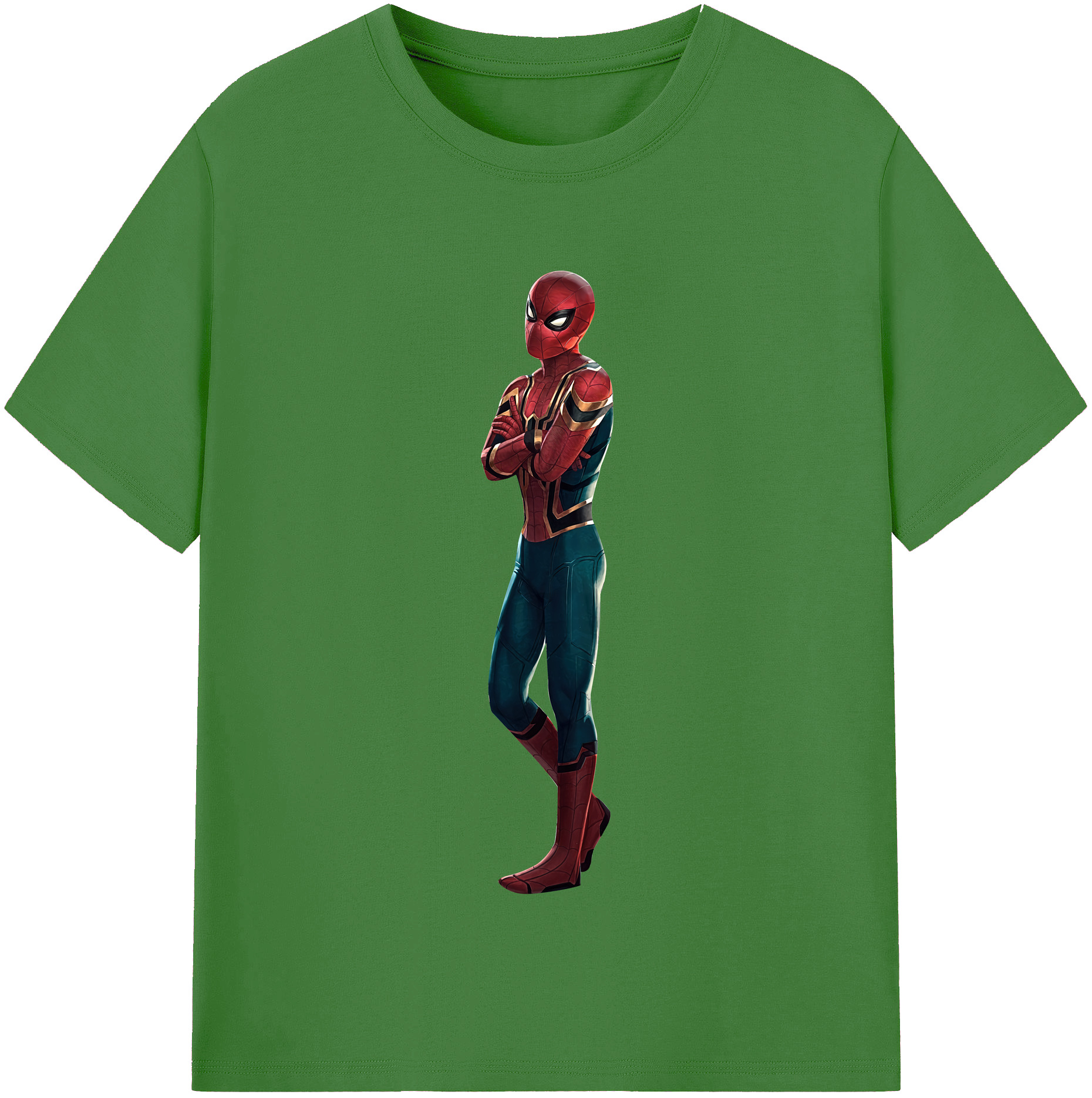 （画像用） Spider Man スパイダーマン レディースカジュアルプリントTシャツ（綿100％）